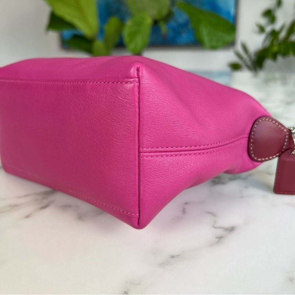 COACH Vintage Y2K EST. 1941 Leatherware Mini Shoulder Baguette Bag Pink Leather - Picture 7 of 12
